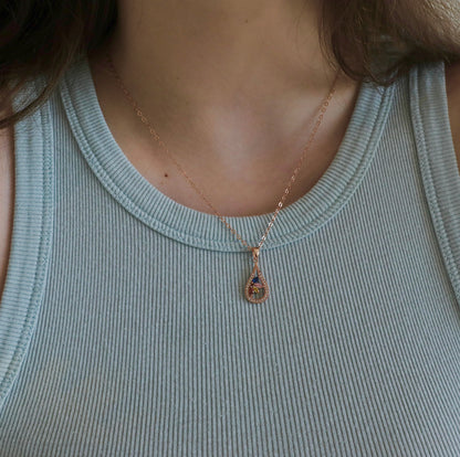 Rose Gold Flower Petal Necklace