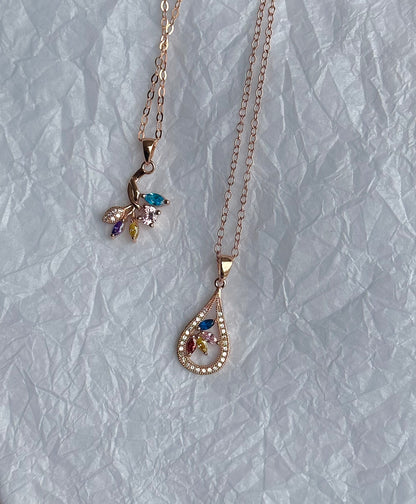 Rose Gold Flower Petal Necklace