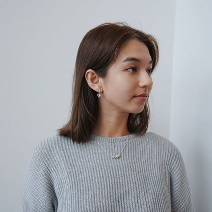 Silver Triple Beads Necklace