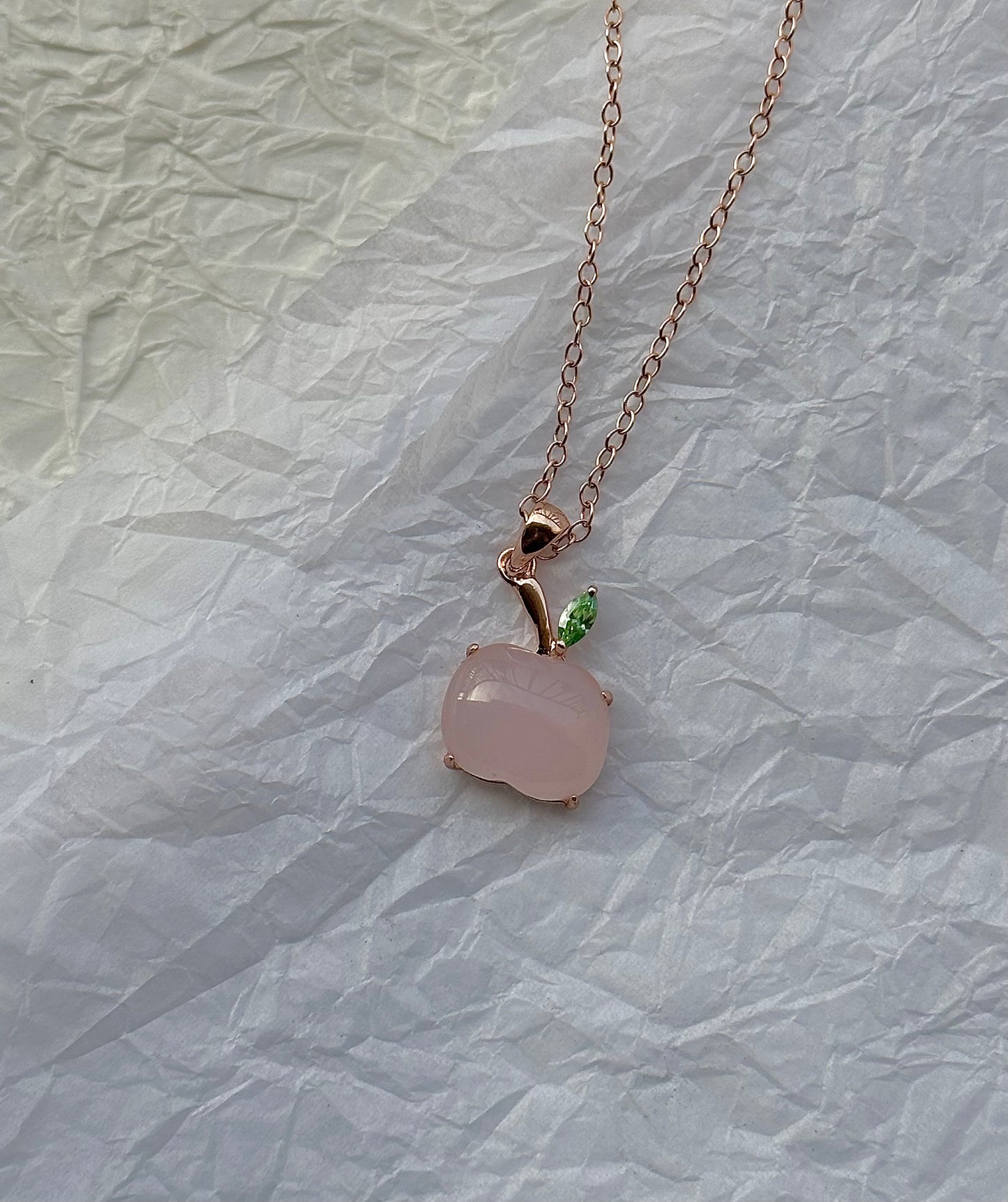 Rose Gold Apple Necklace