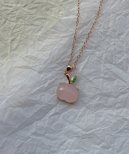 Rose Gold Apple Necklace